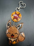 Chibi eevee pokemon keychain