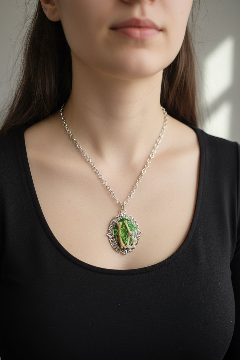 Rat Bone Botanical Necklace