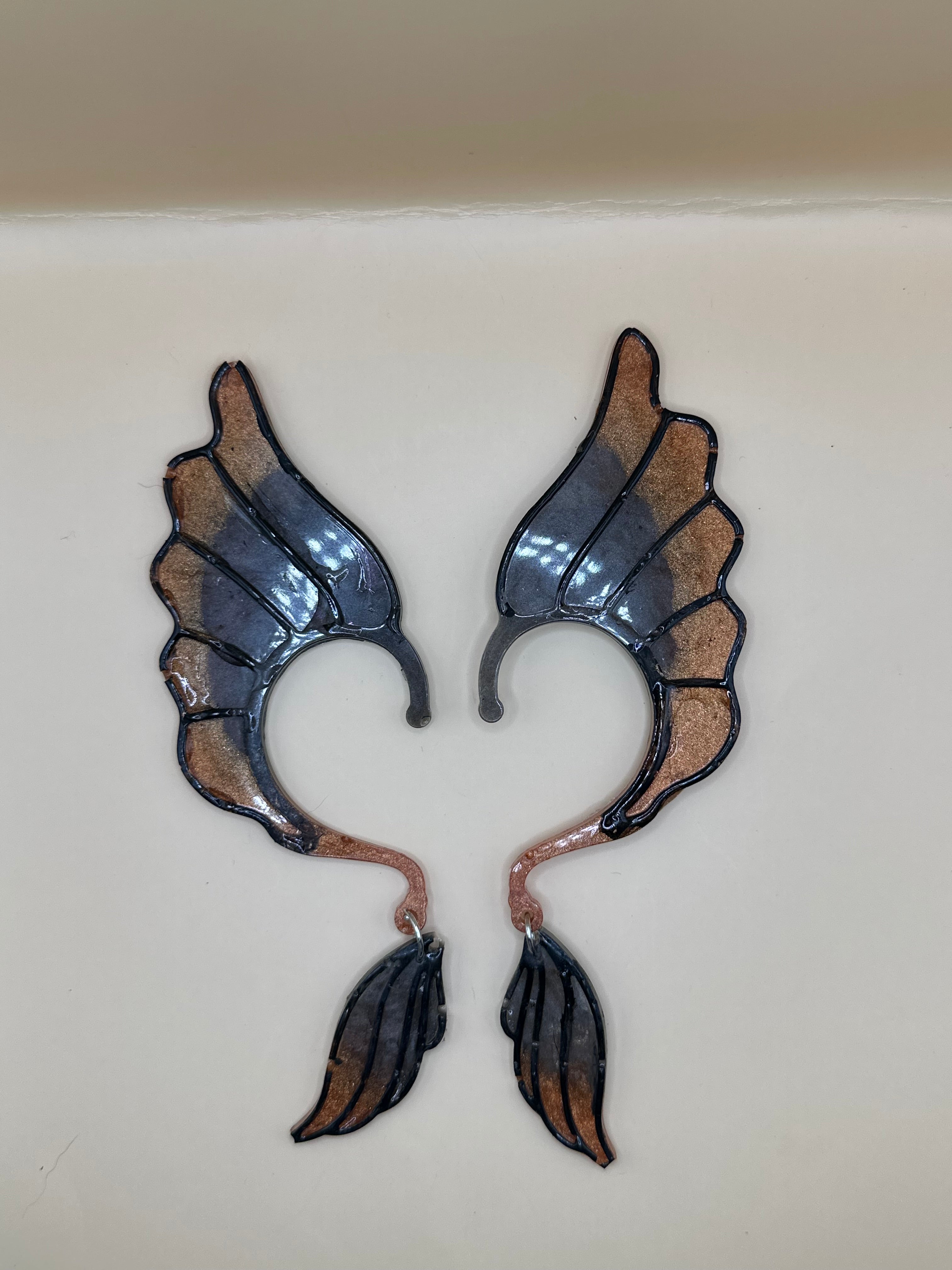 Handmade resin far ear cuffs