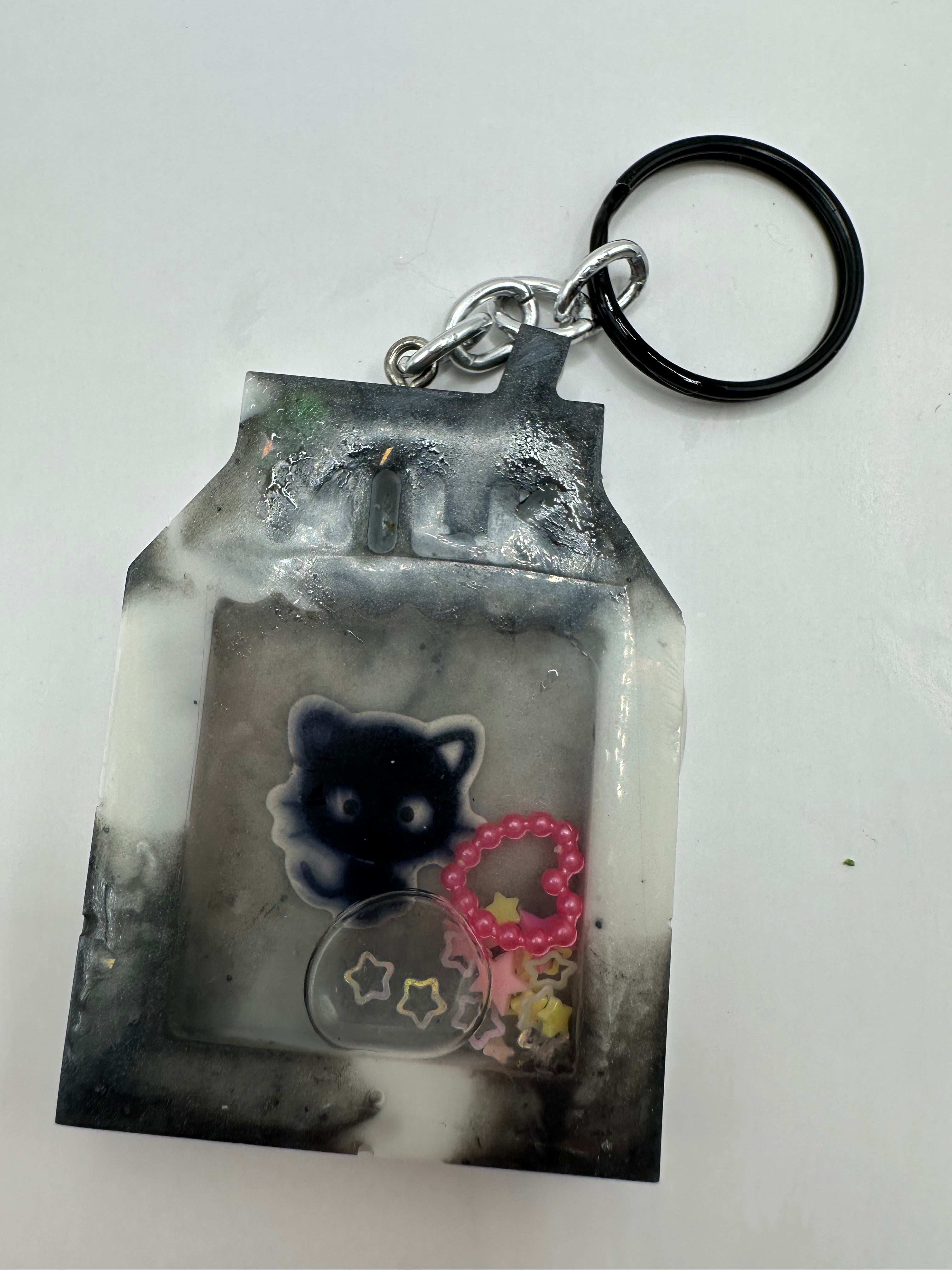 Kawaii hello kitty handmade milk carton shaker charm