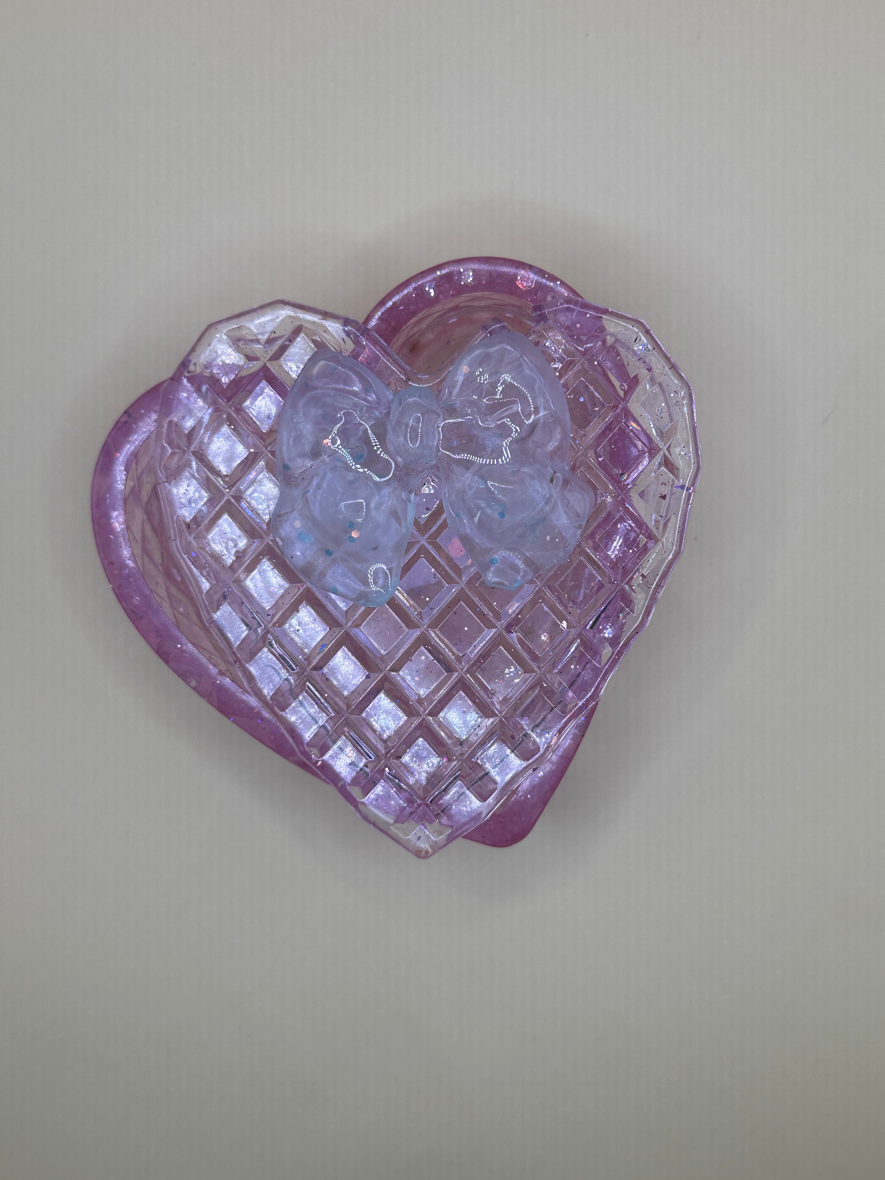 Polly pocket inspired mini heart shaped trinket box