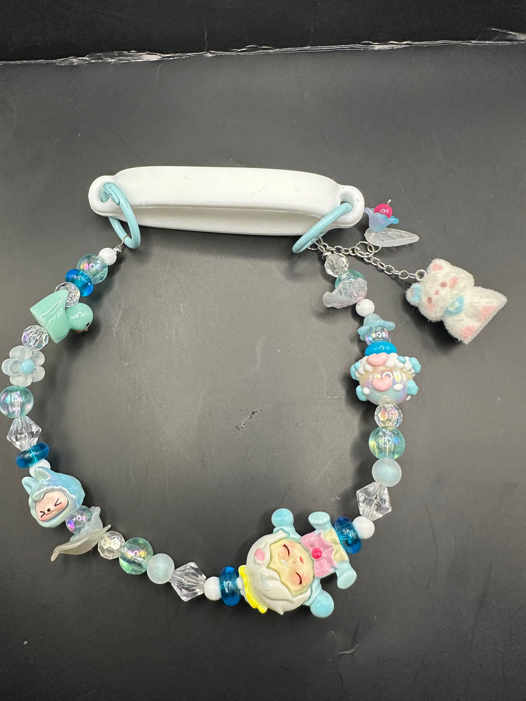 Kawaii charmed beaded cup handle