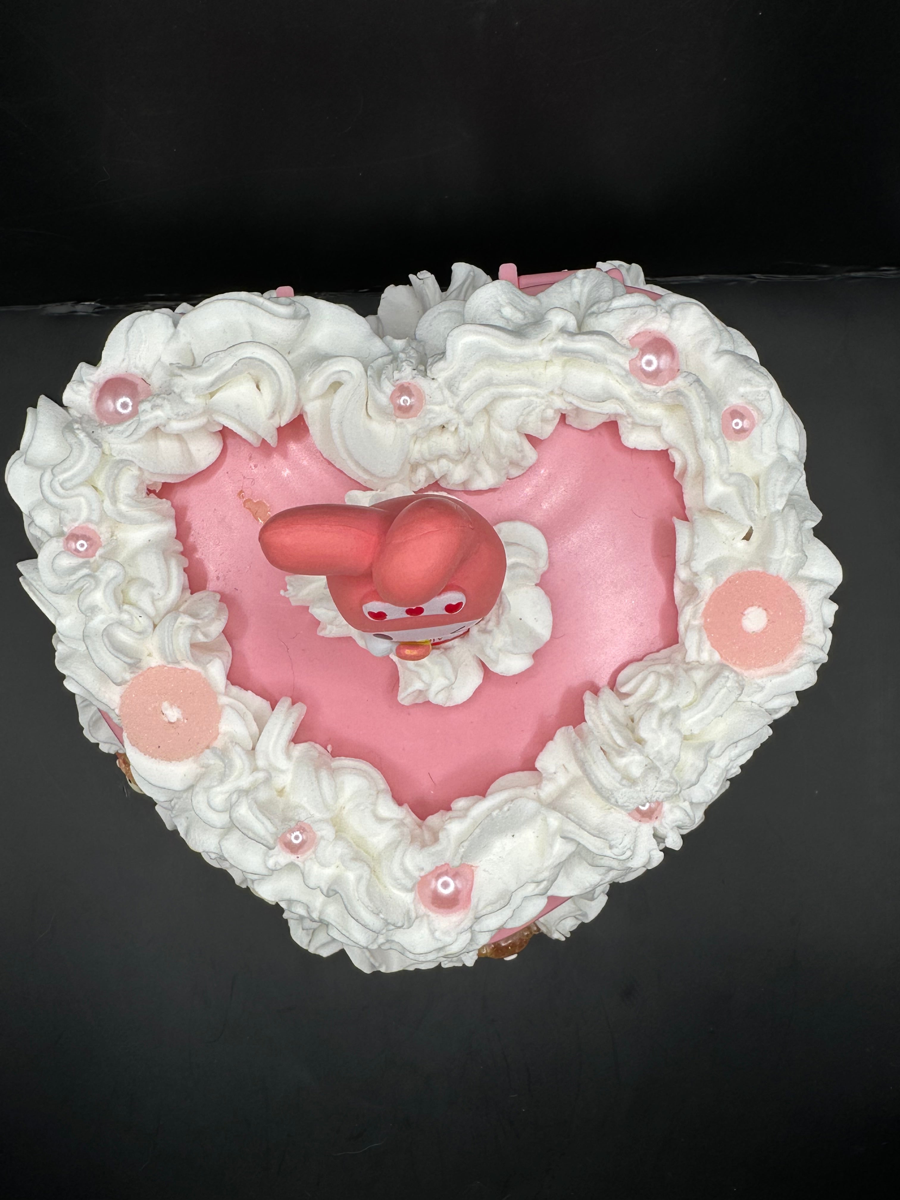 Kawaii Heart Shaped Cake Jewelry Box