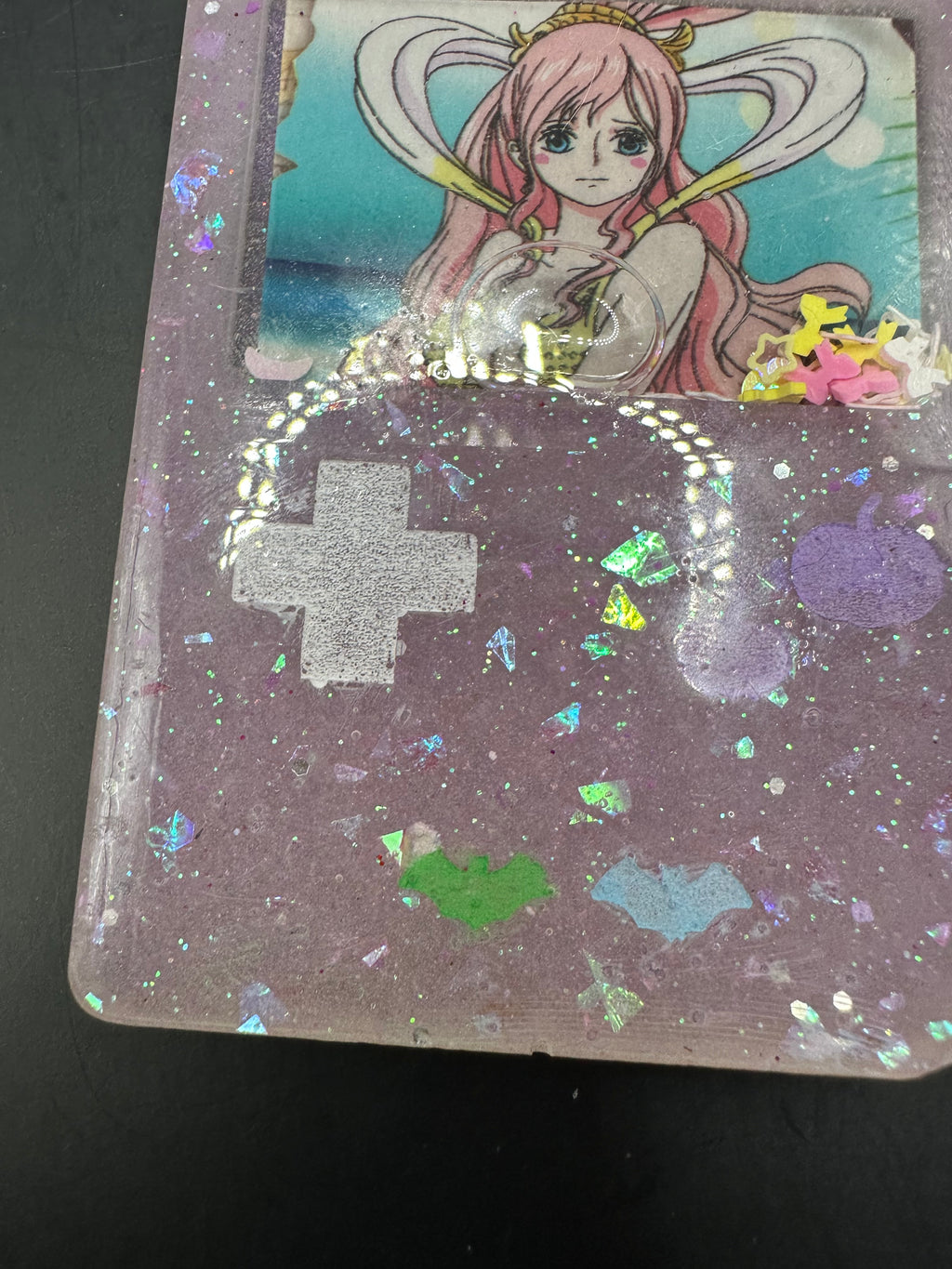 Shirahoshi one piece handmade shaker keychain purse charm gameboy