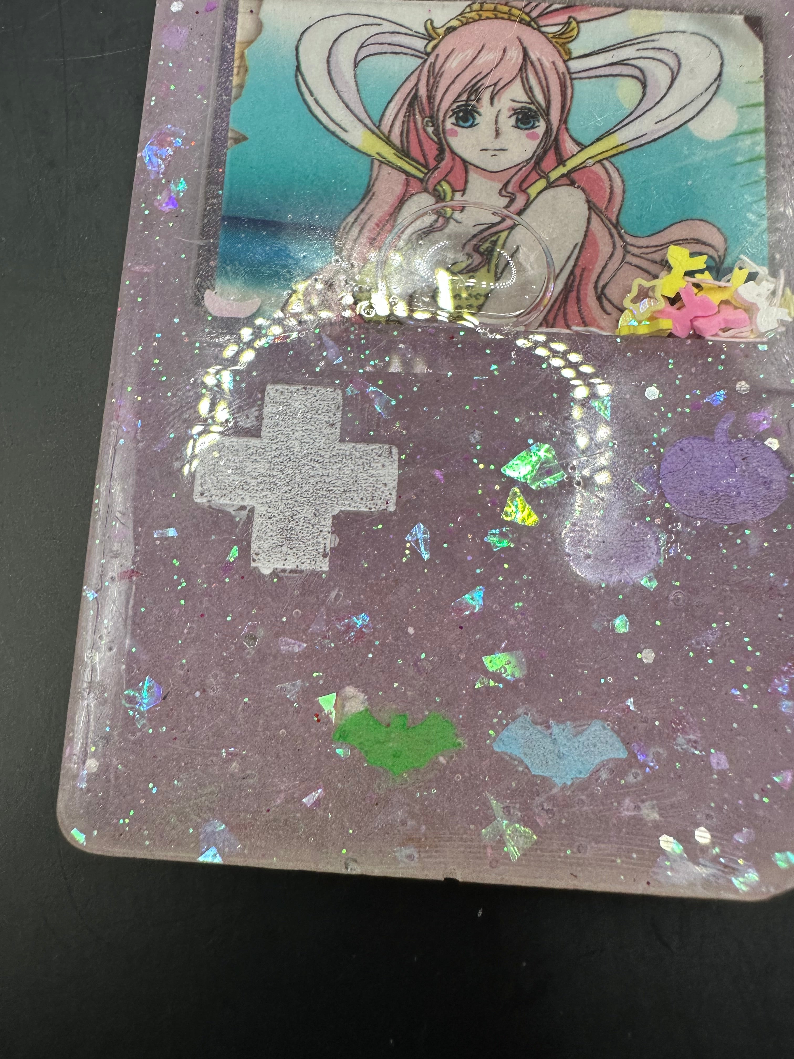 Shirahoshi one piece handmade shaker keychain purse charm gameboy