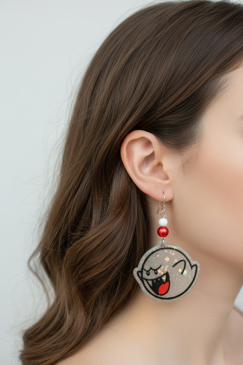 Boo the ghost dangly earrings