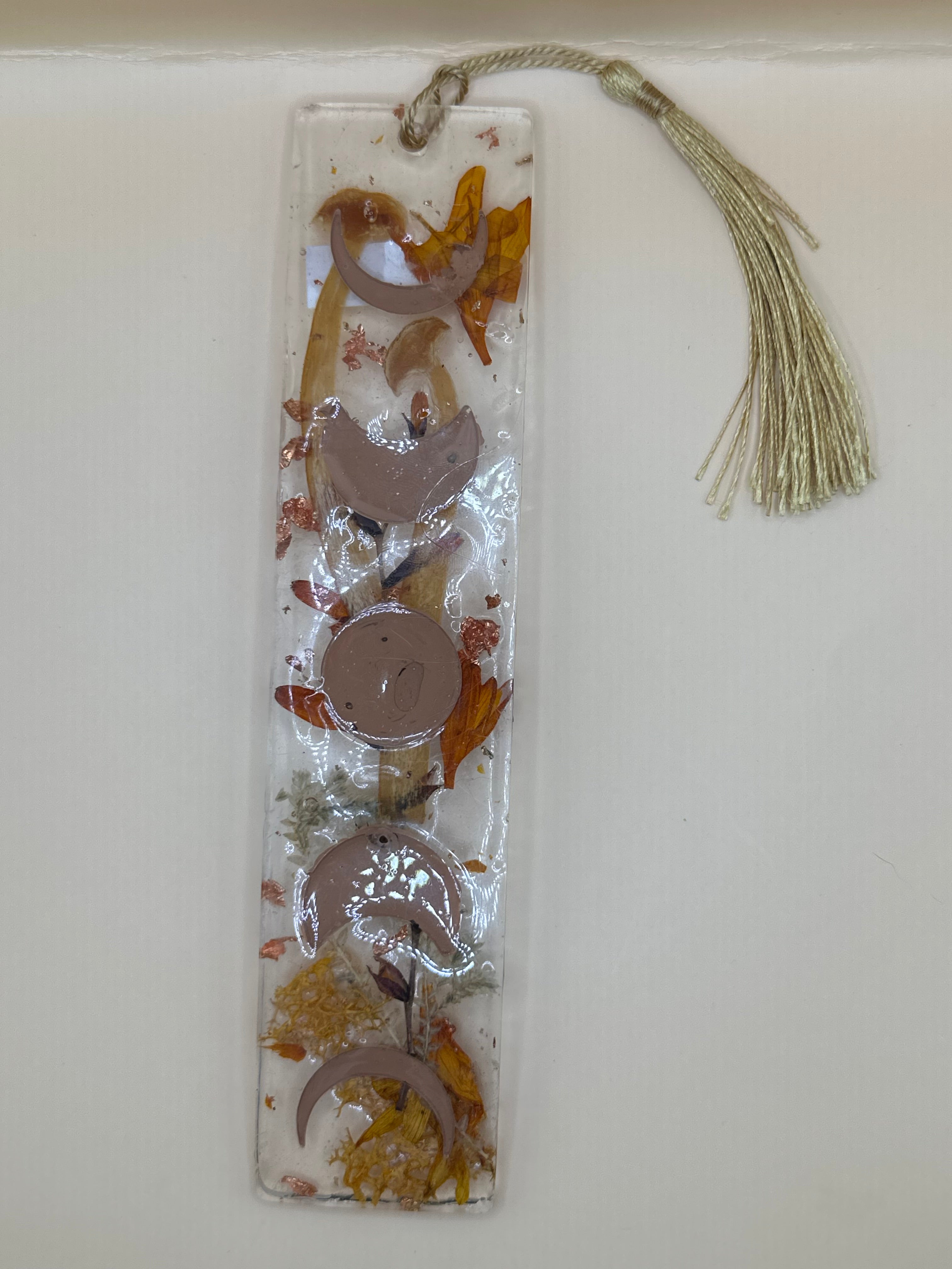 Handmade floral resin bookmarks