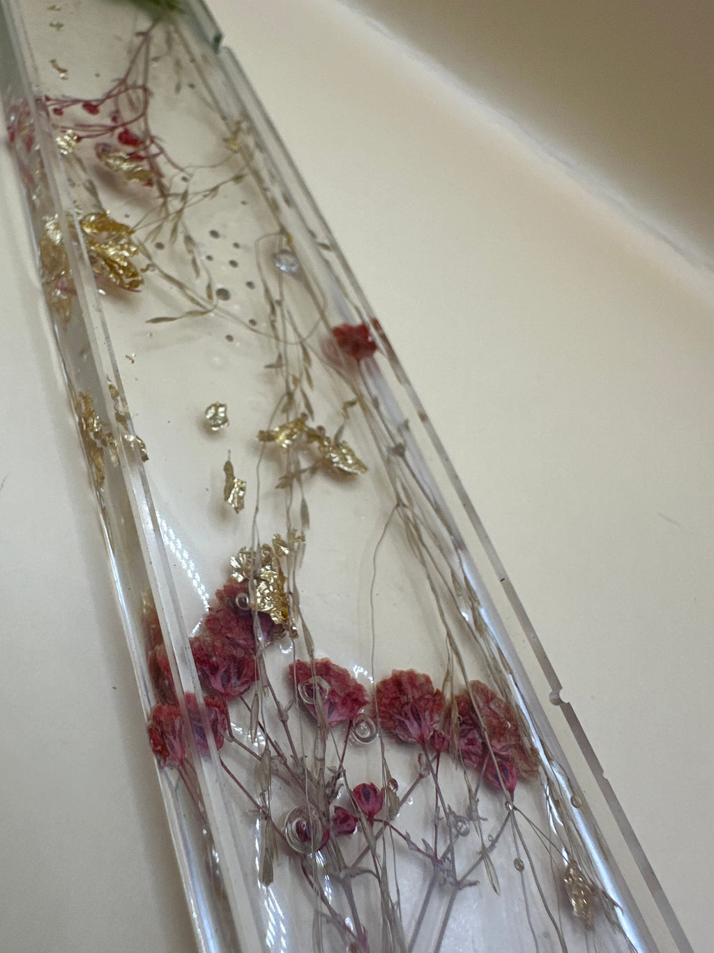 Handmade pressed flower incense holder