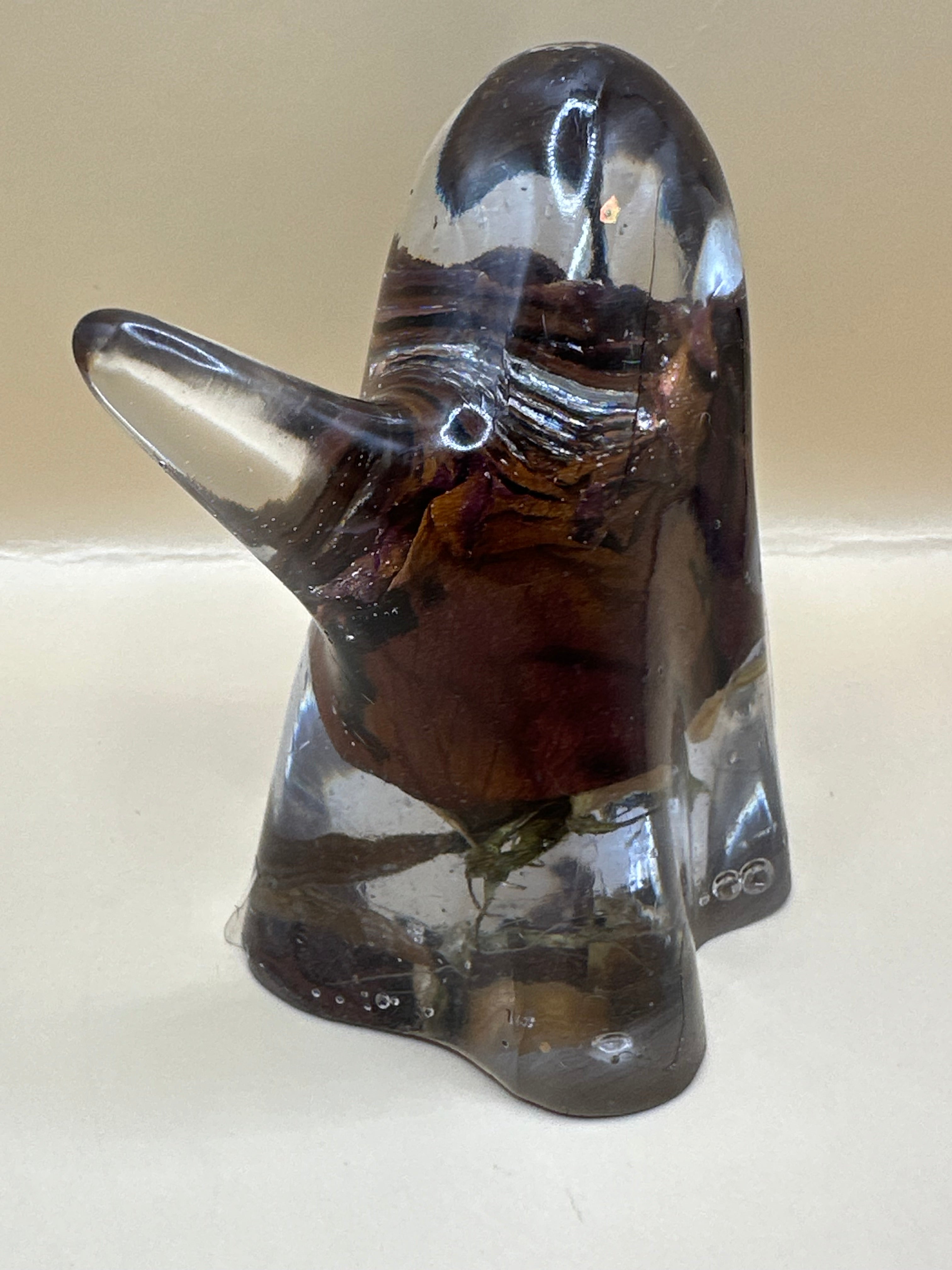 Rose encased in resin ghost