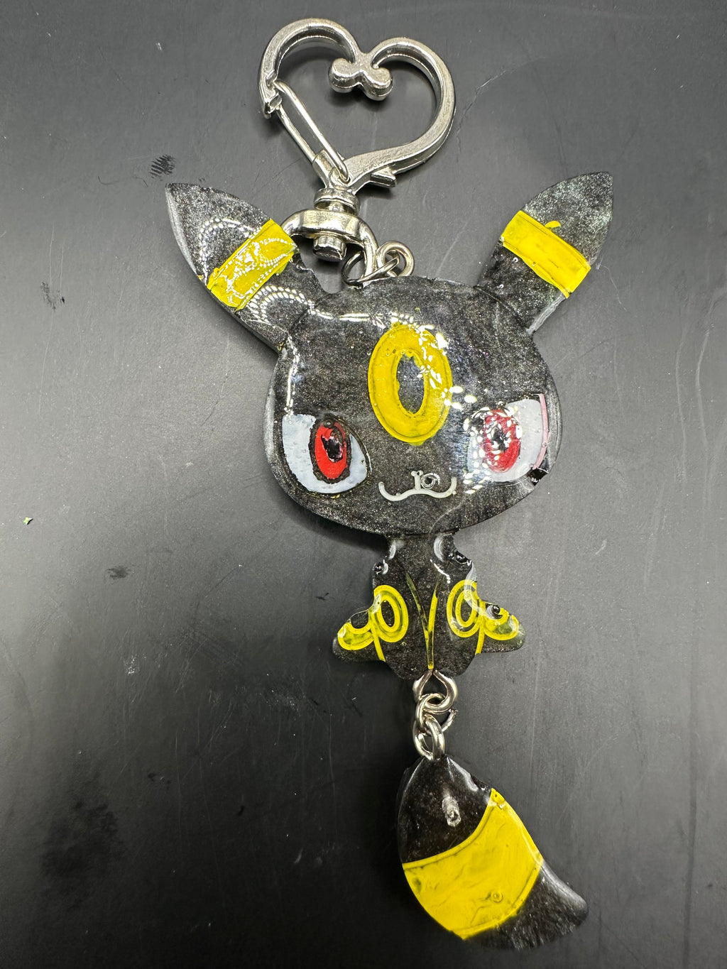 Chibi Umbreon Pokemon Handpainted resin Keychain
