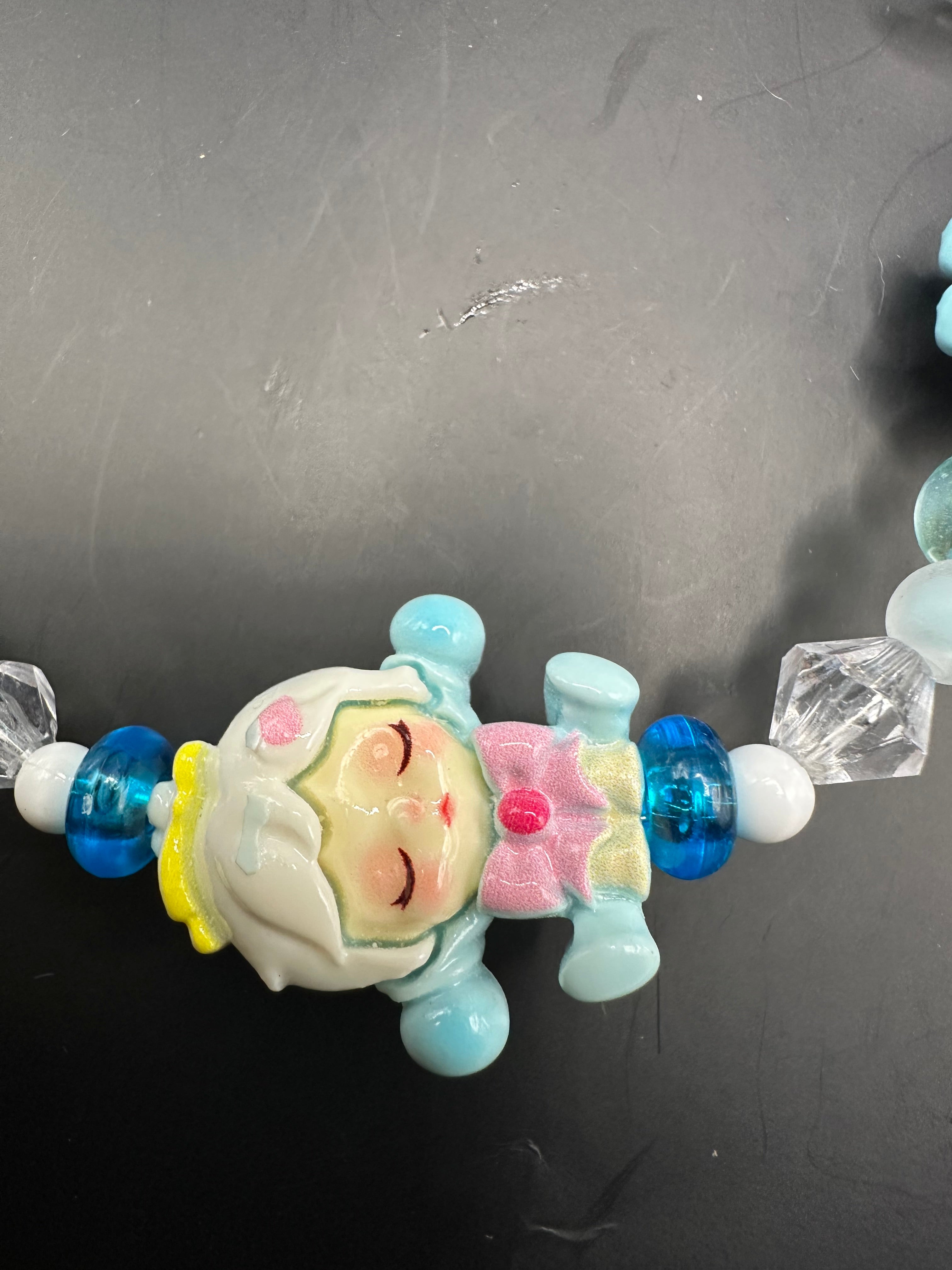 Kawaii charmed beaded cup handle