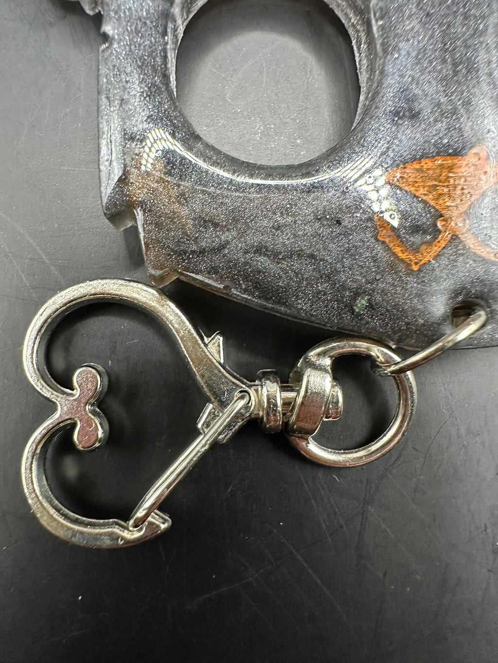 Baphomet self defense handmade resin keychain