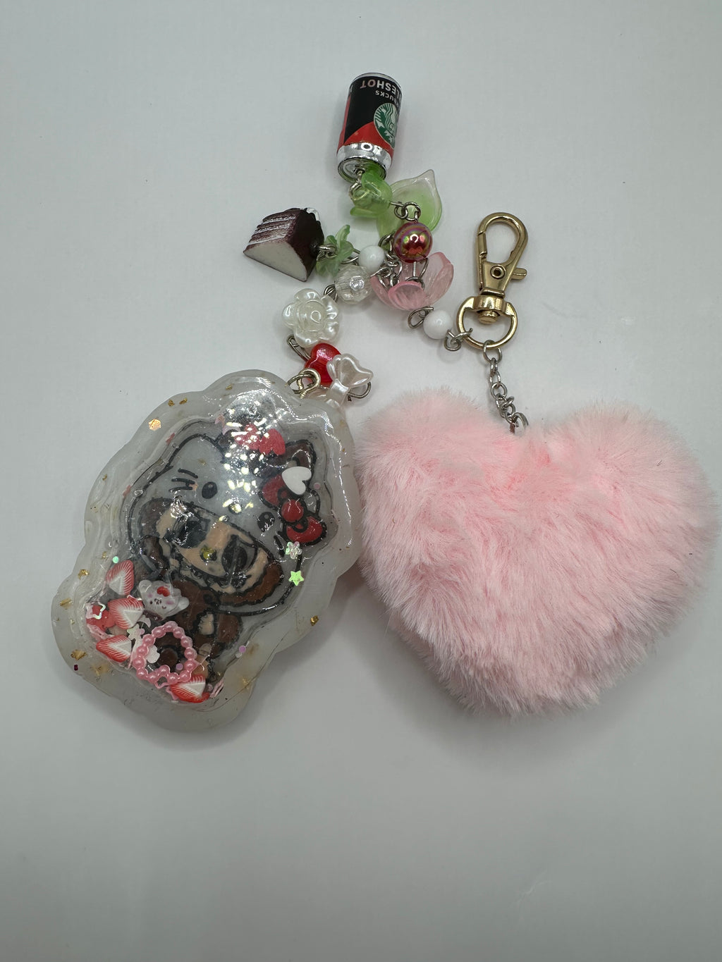 Labubu x hello kitty Sanrio popmart collab shaker keychain purse charm handmade