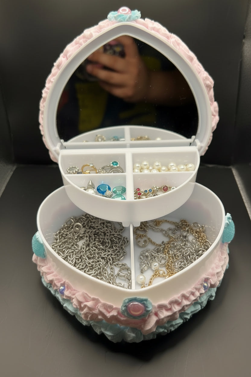 Kawaii gray cat cake jewelry boxes