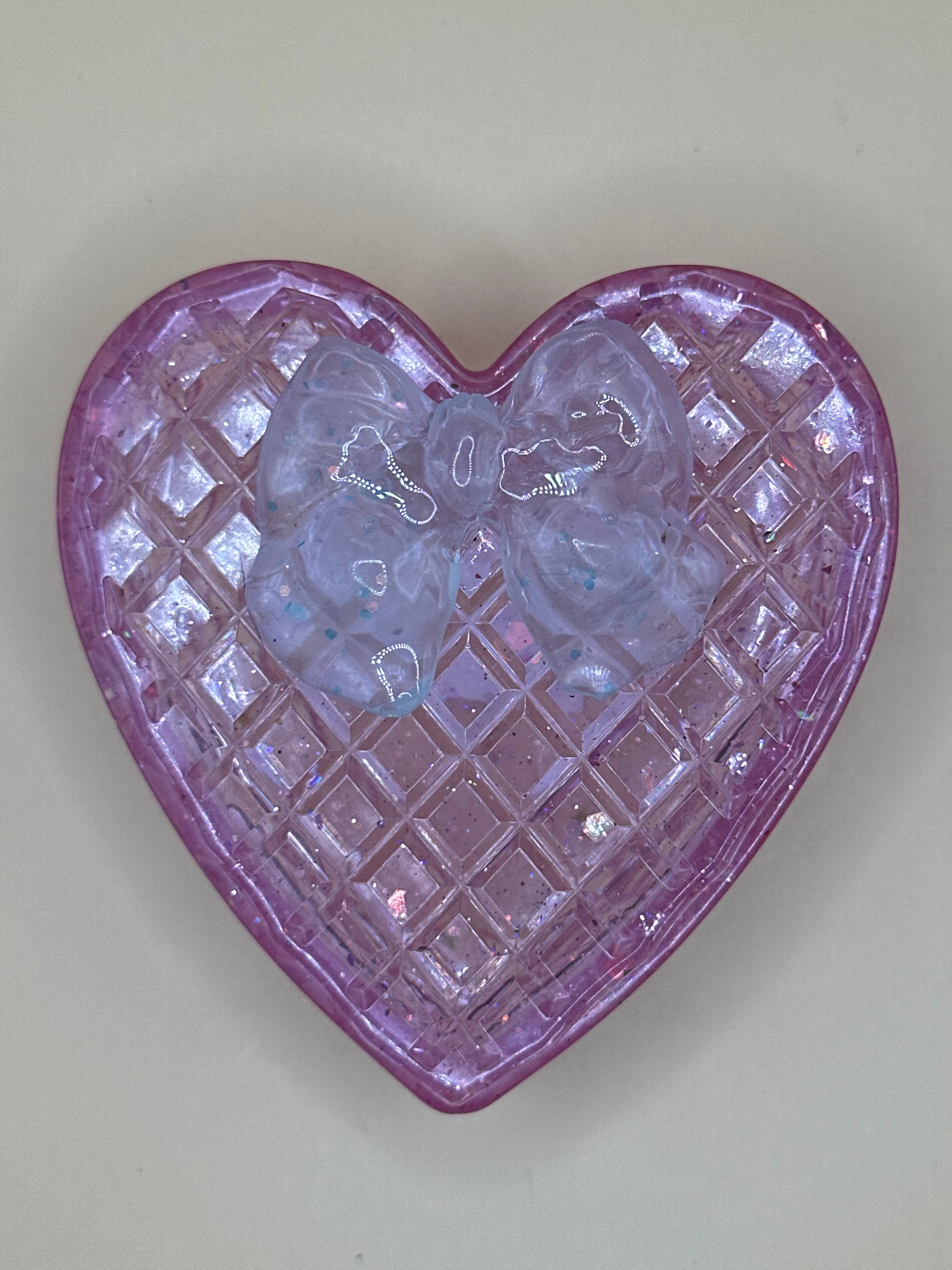 Polly pocket inspired mini heart shaped trinket box