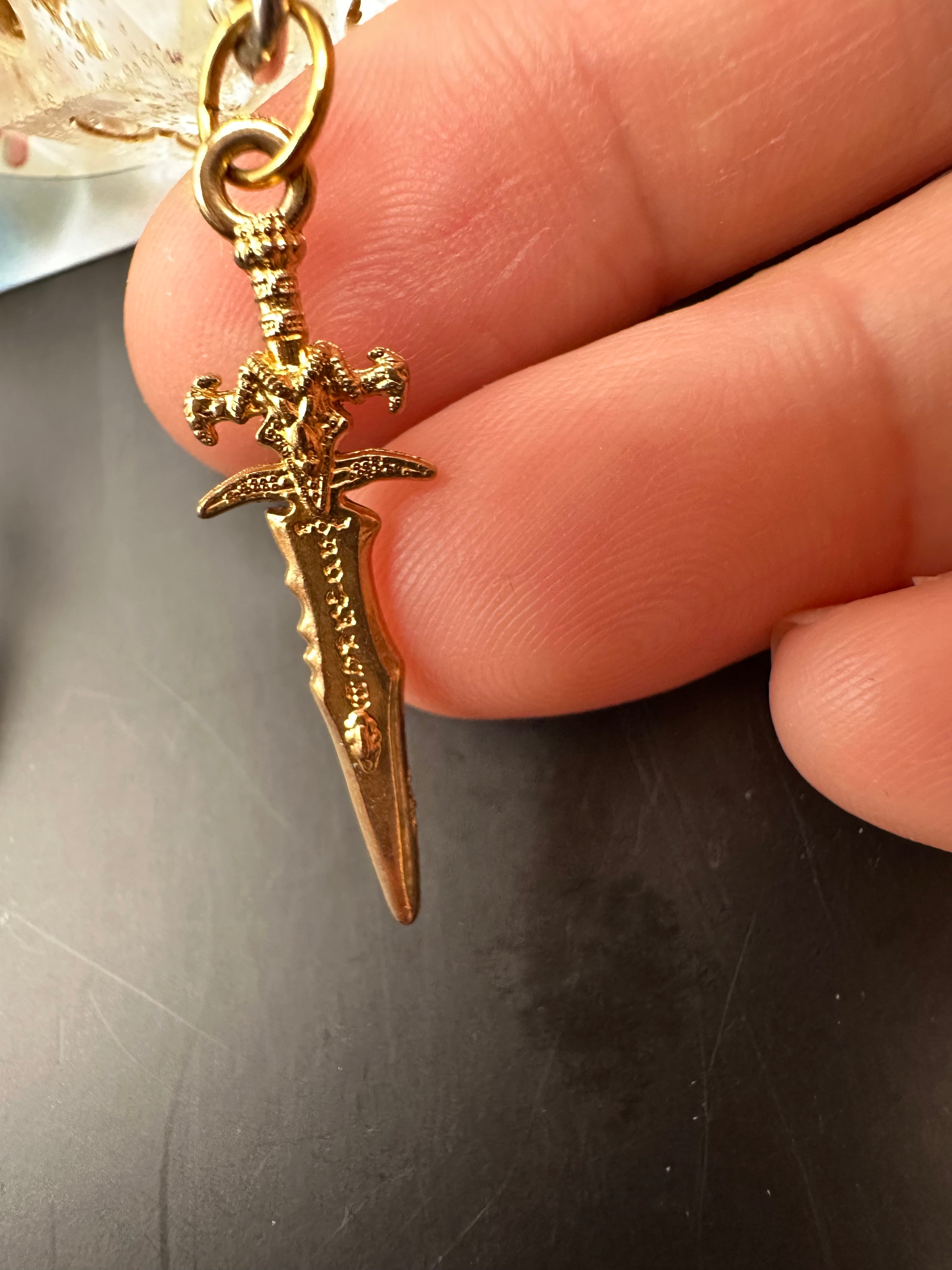 DnD slice n dice dagger earrings