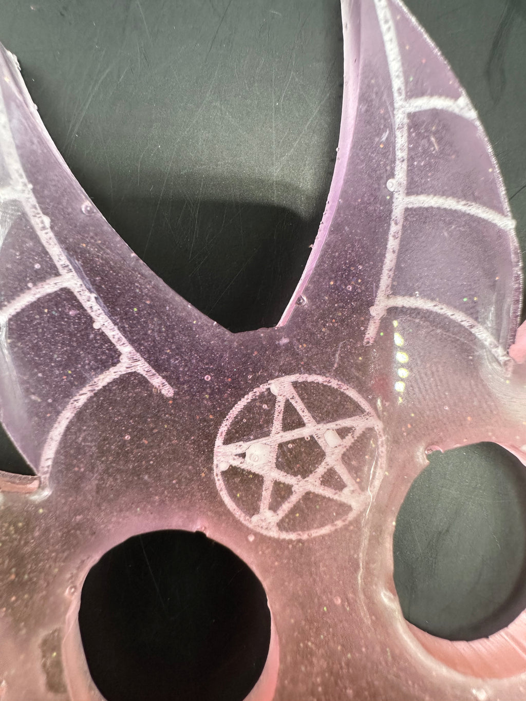 Baphomet self defense handmade resin keychain