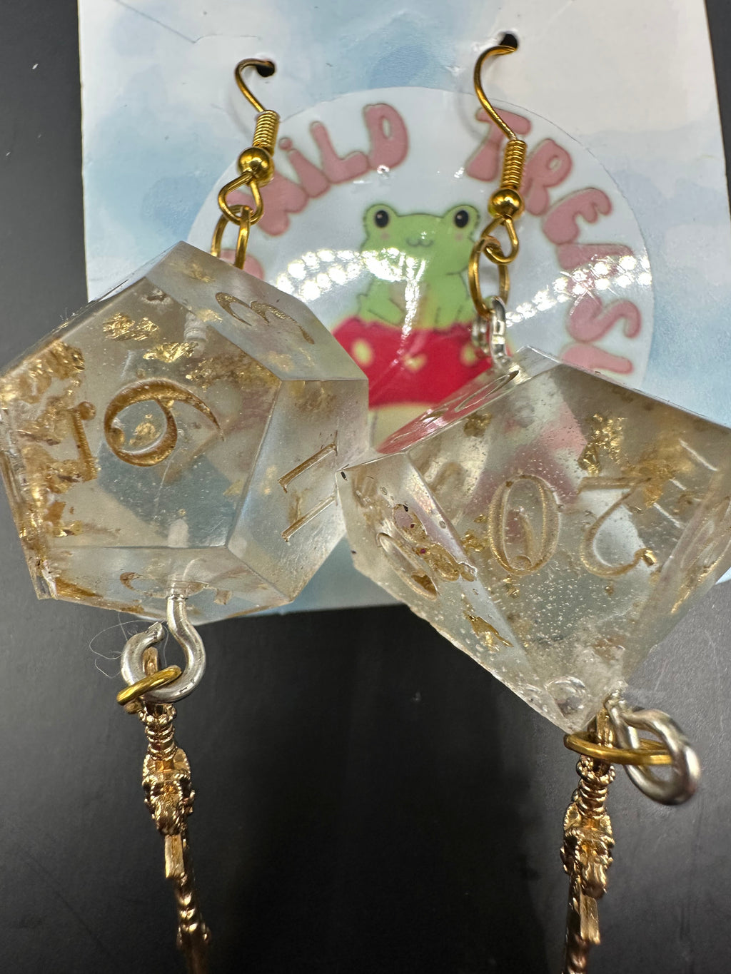DnD slice n dice dagger earrings