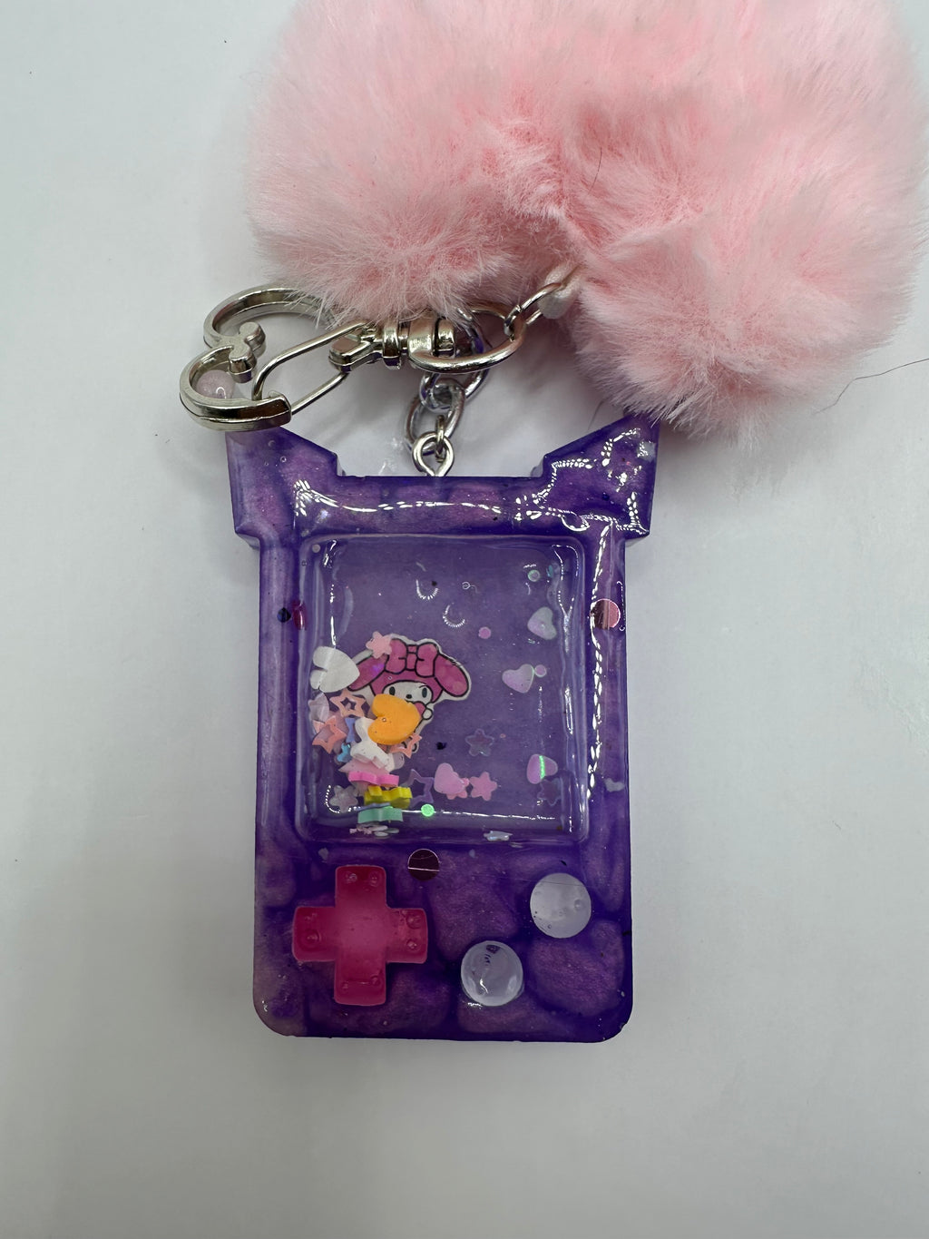Kuromi gameboy resin charm shaker