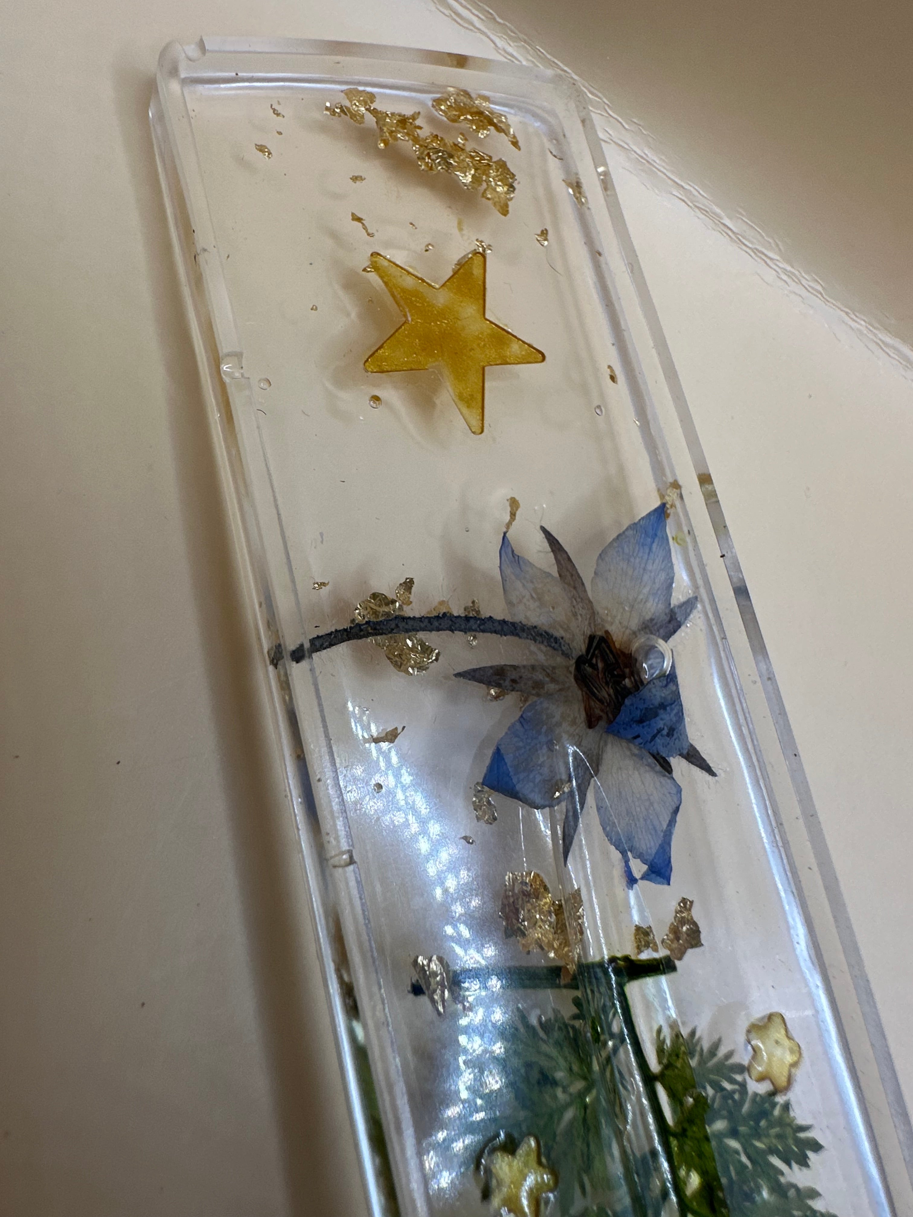 Handmade pressed flower incense holder