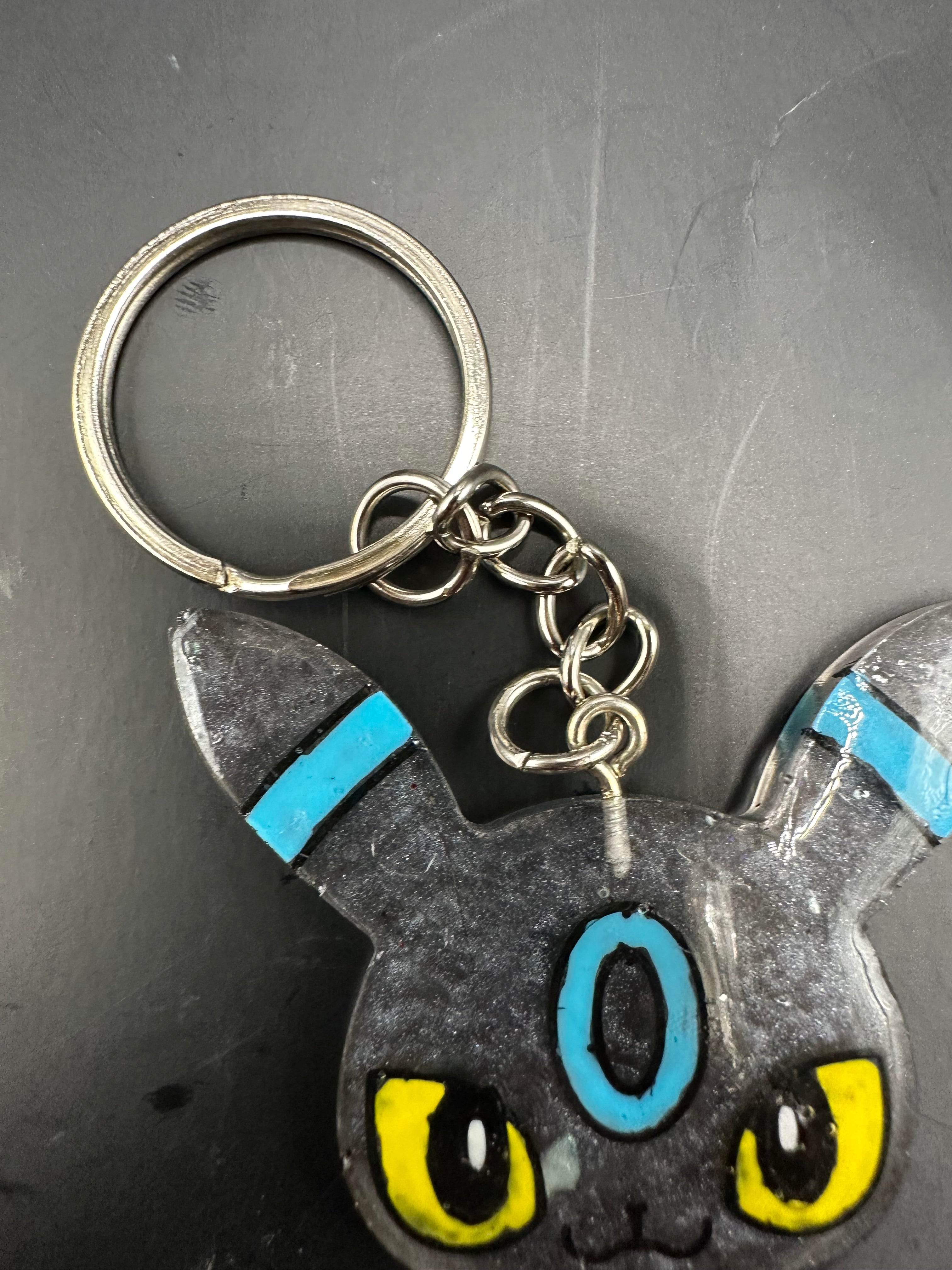 Chibi Umbreon Pokemon Handpainted resin Keychain