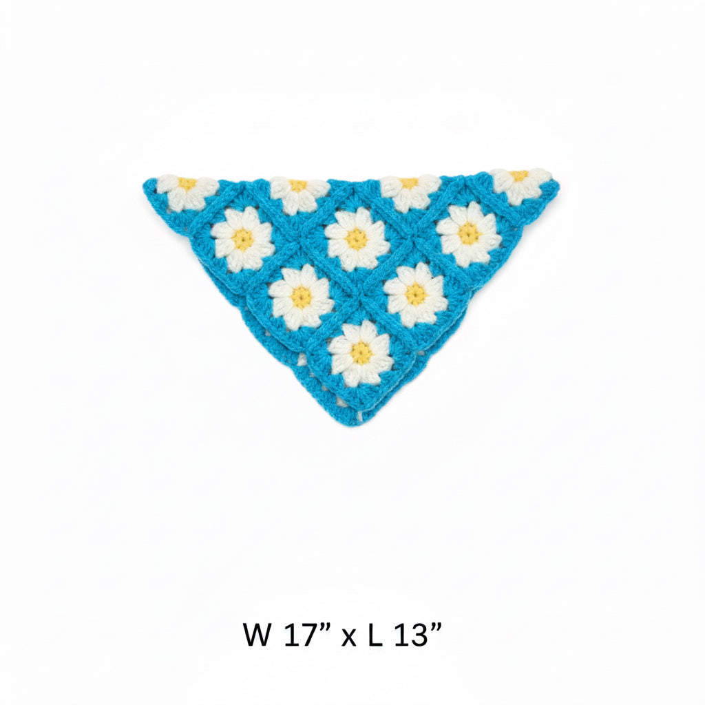 Crochet daisy bandana