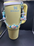 Kawaii charmed beaded cup handle