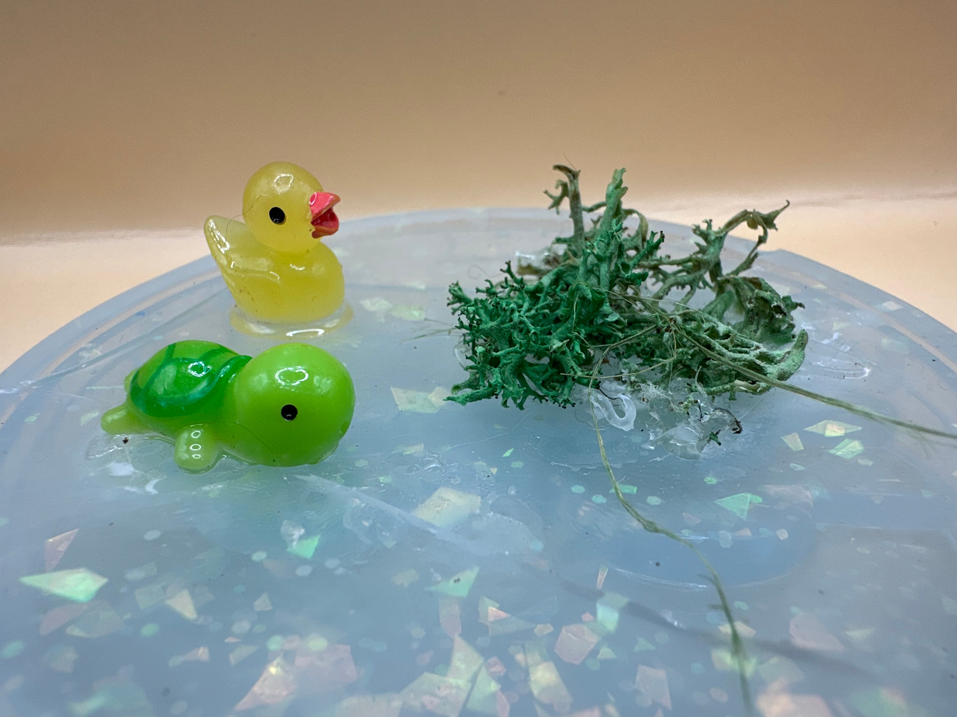 Duck pond handmade resin eyelash case