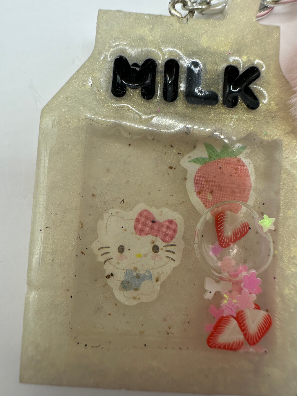 Kawaii hello kitty handmade milk carton shaker charm