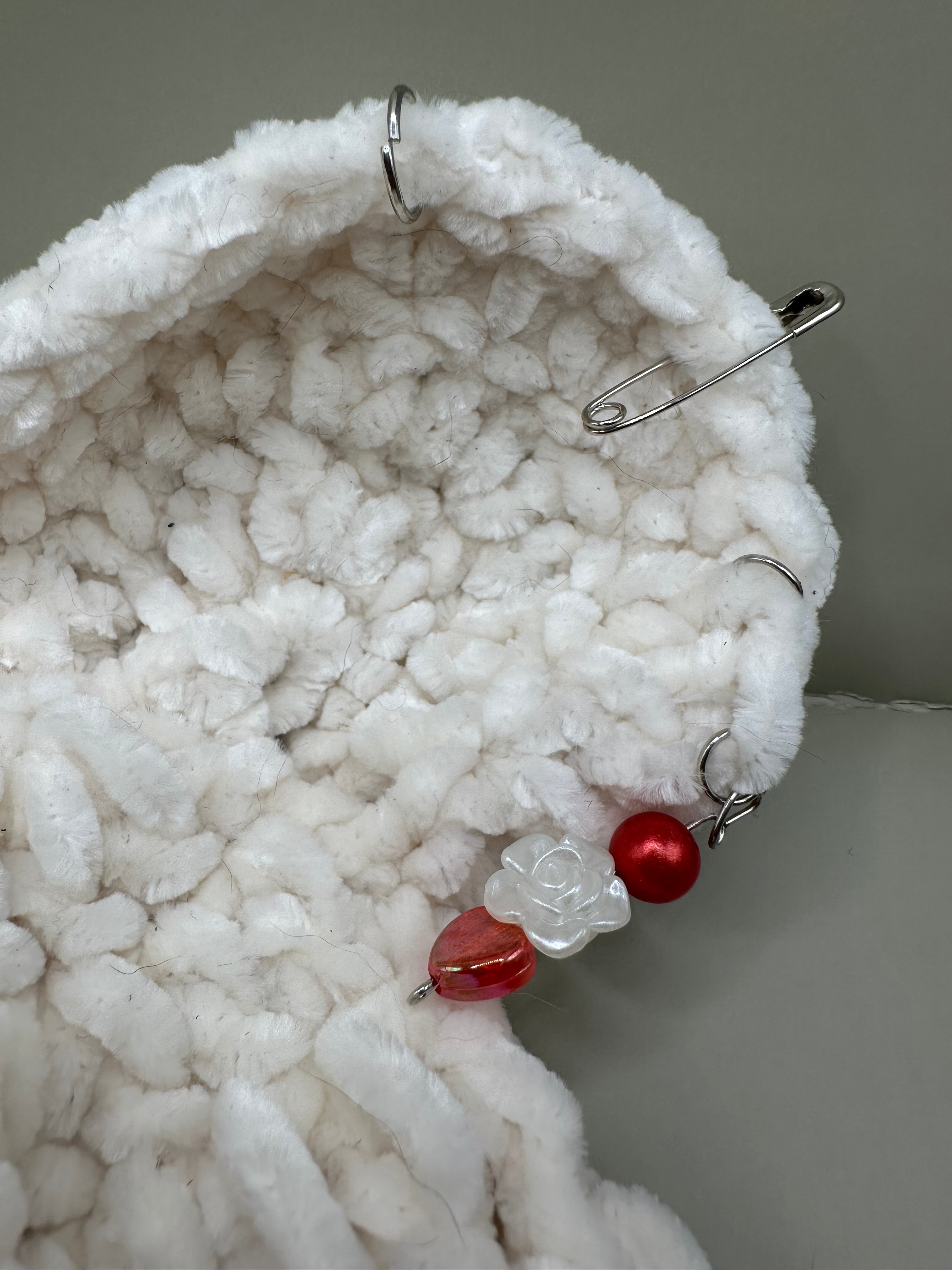 Bear with piercings handmade crochet in mask