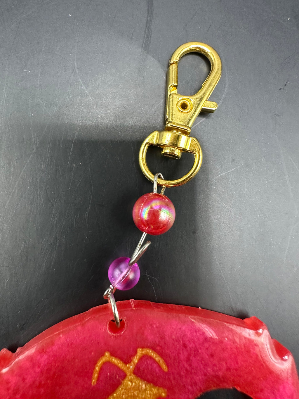 Baphomet self defense handmade resin keychain