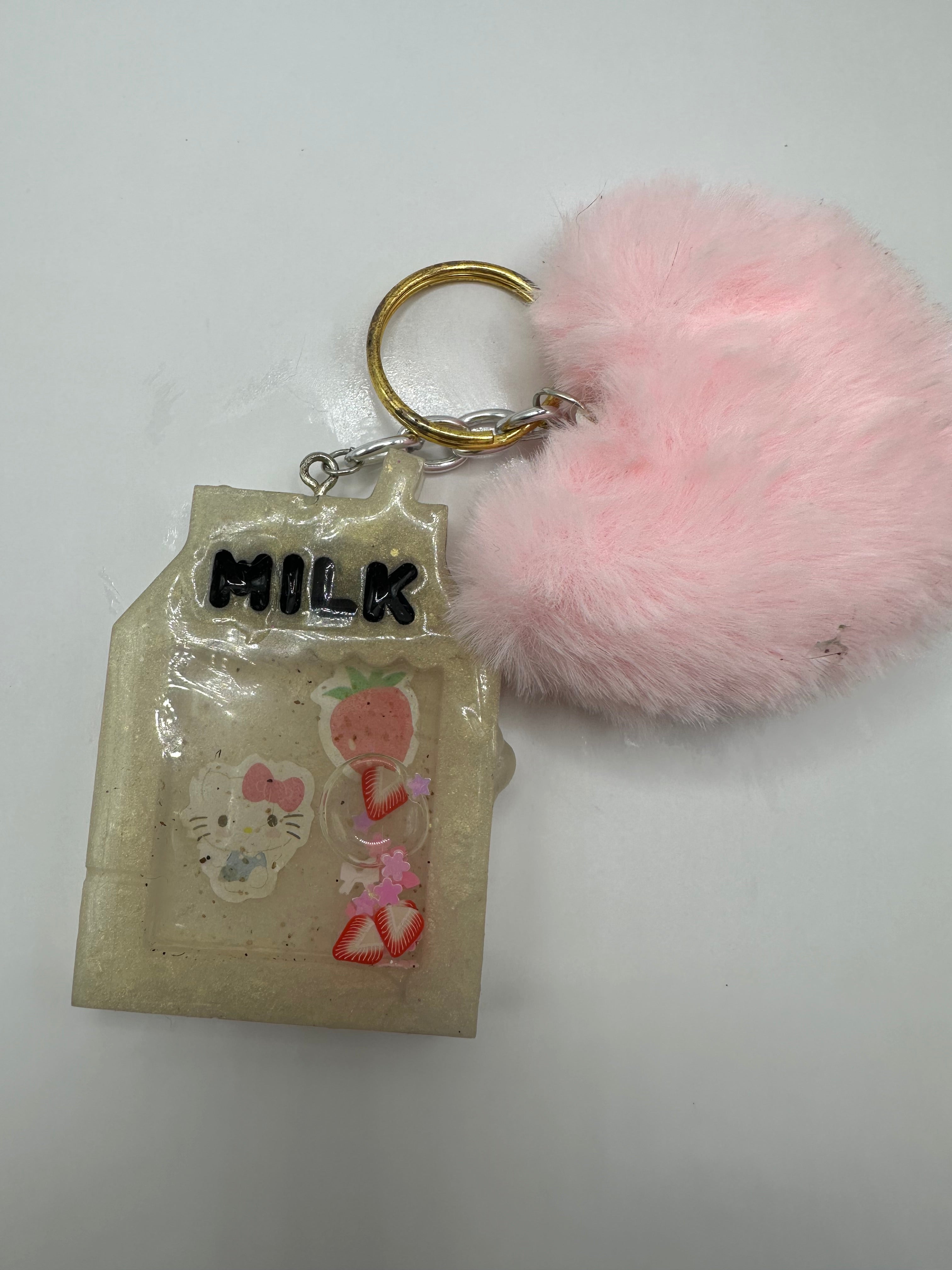 Kawaii hello kitty handmade milk carton shaker charm