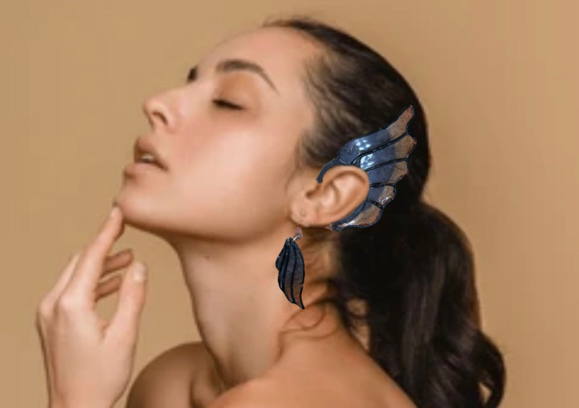 Handmade resin far ear cuffs