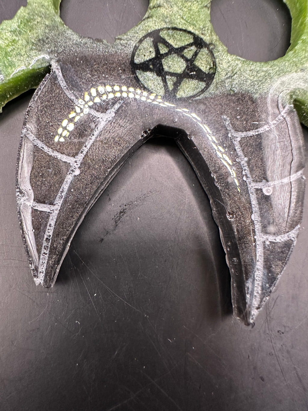 Baphomet self defense handmade resin keychain