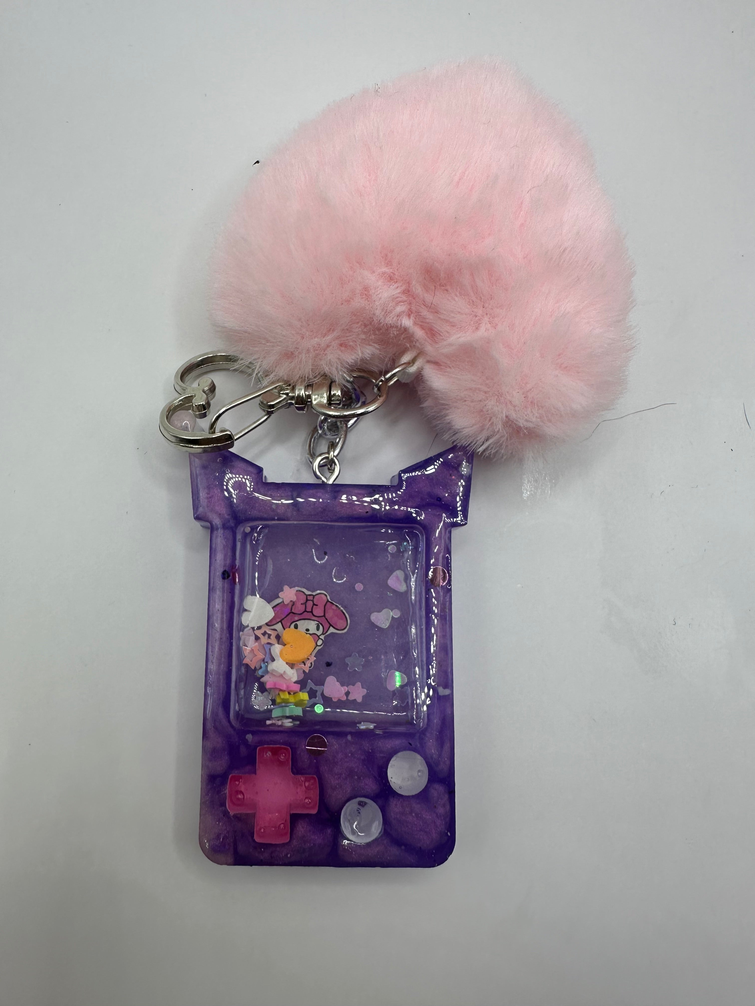 Kuromi gameboy resin charm shaker