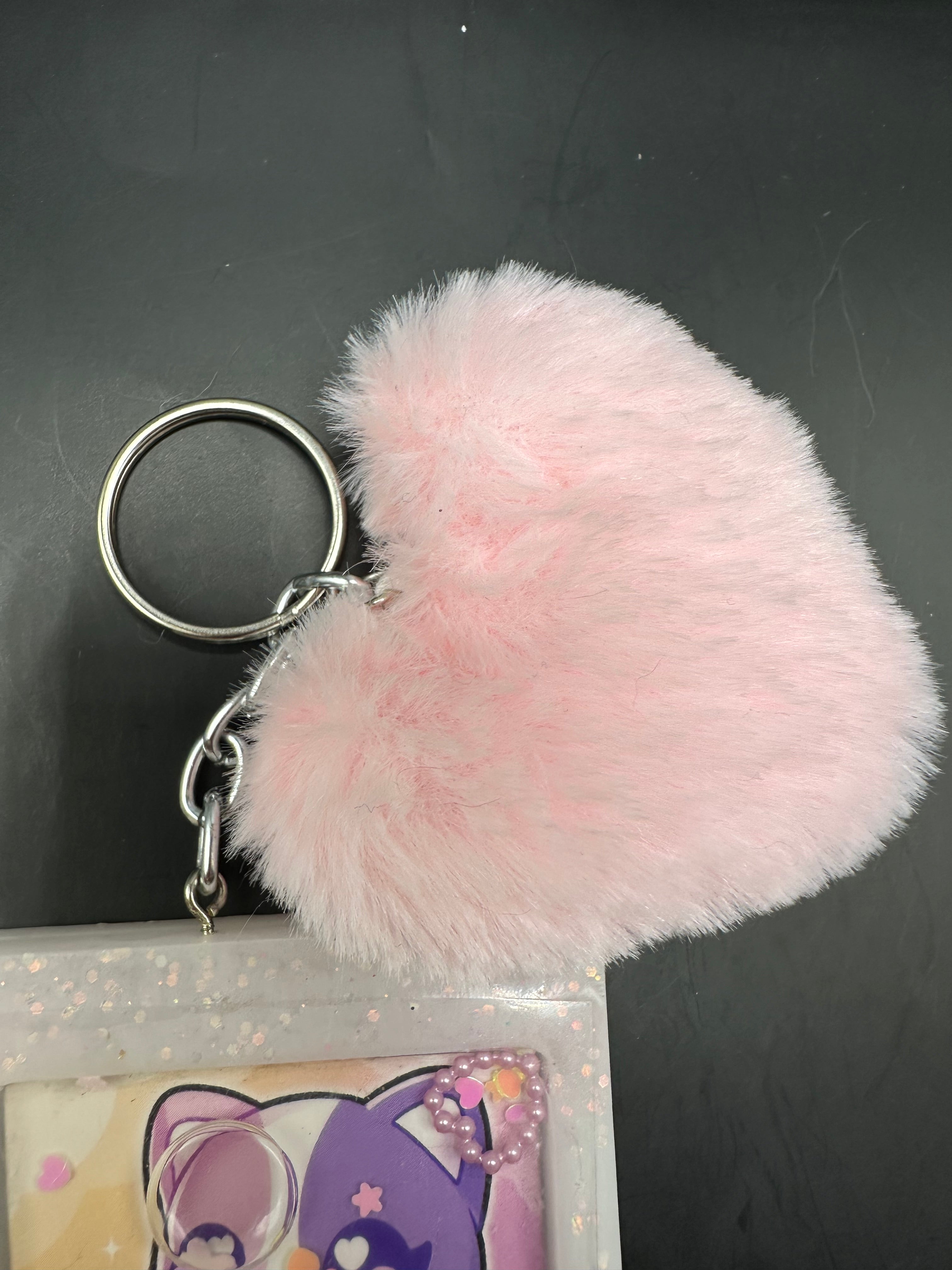 Kawaii cat shaker purse keychain charm handmade