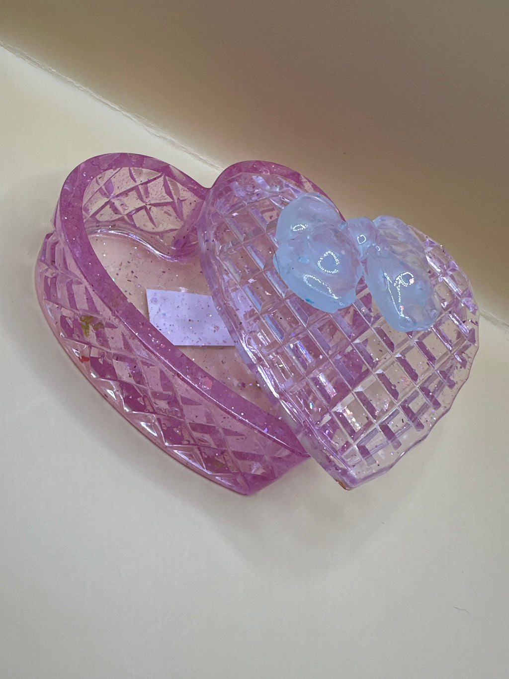 Polly pocket inspired mini heart shaped trinket box
