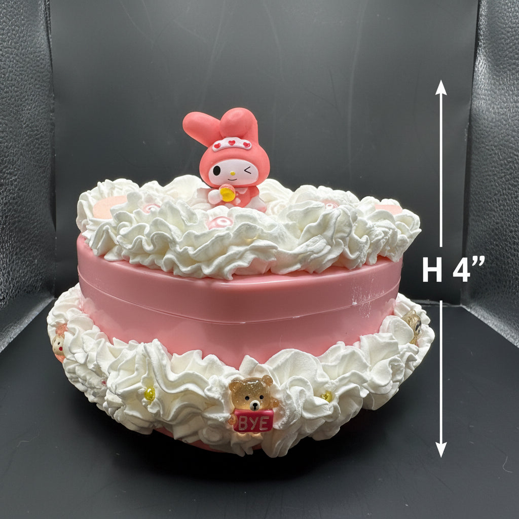 Kawaii Heart Shaped Cake Jewelry Box