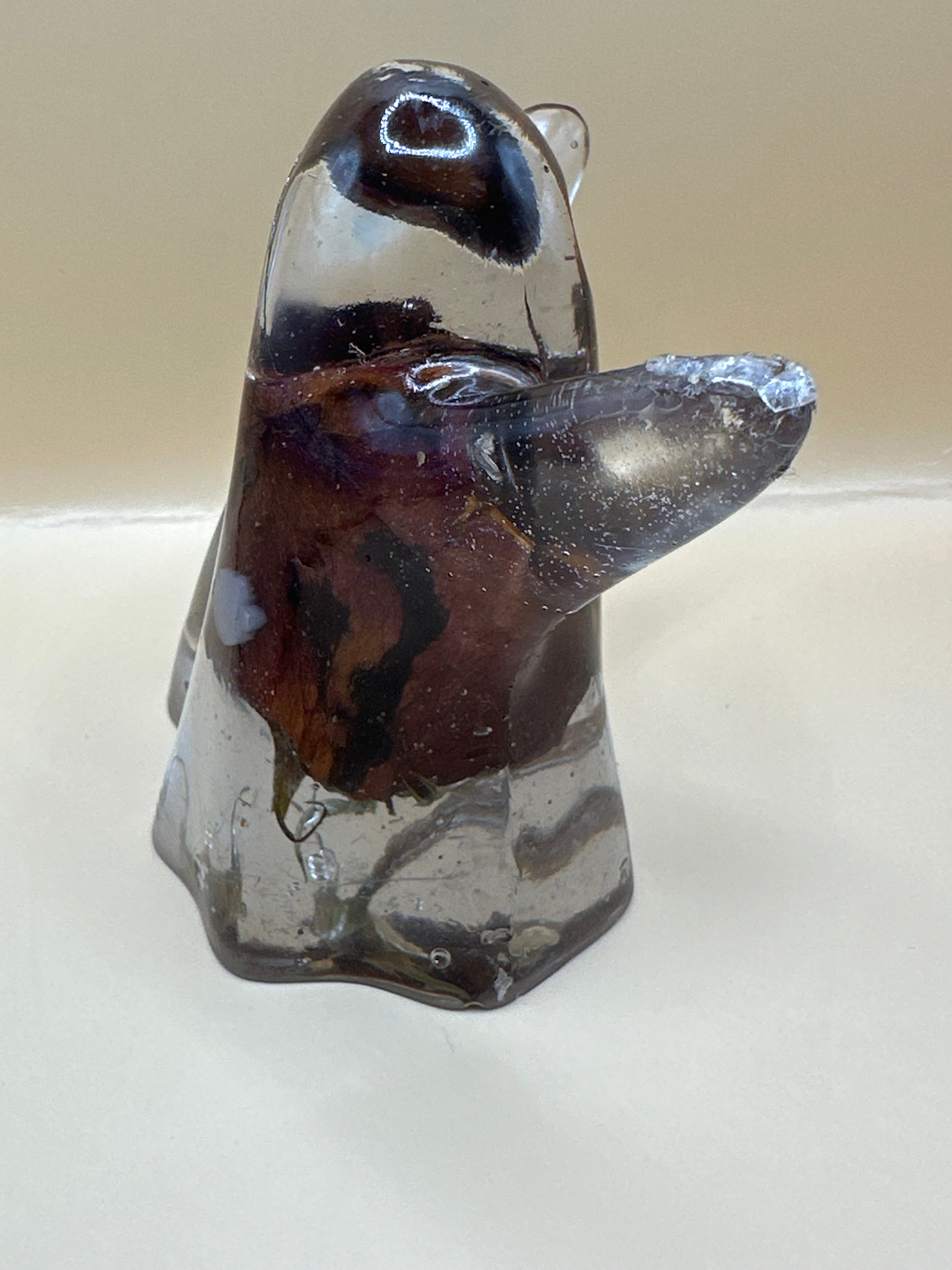Rose encased in resin ghost