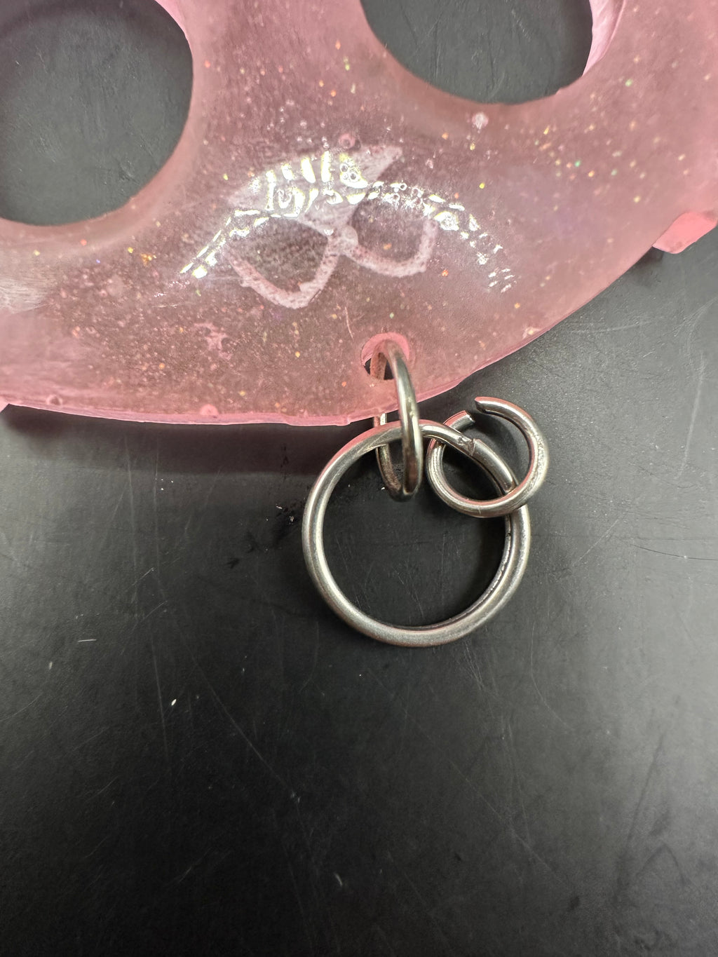 Baphomet self defense handmade resin keychain