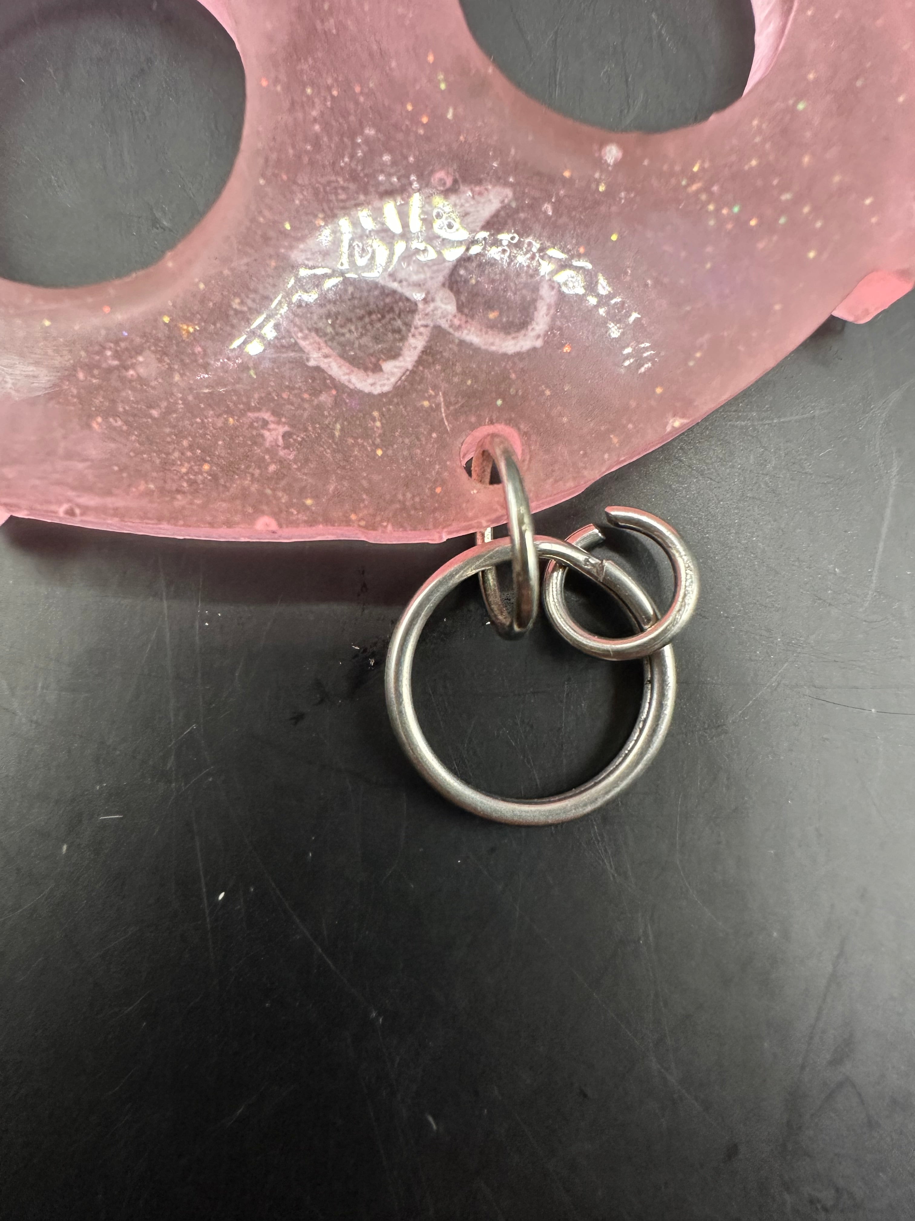 Baphomet self defense handmade resin keychain