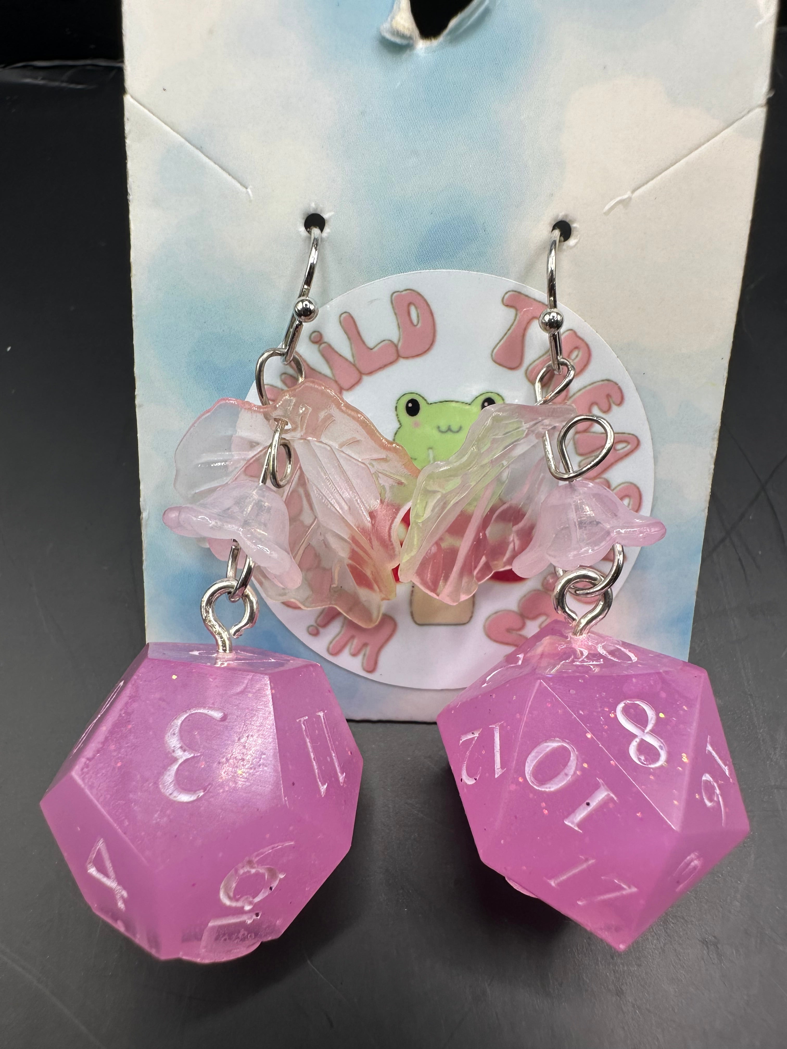 DnD slice n dice dagger earrings
