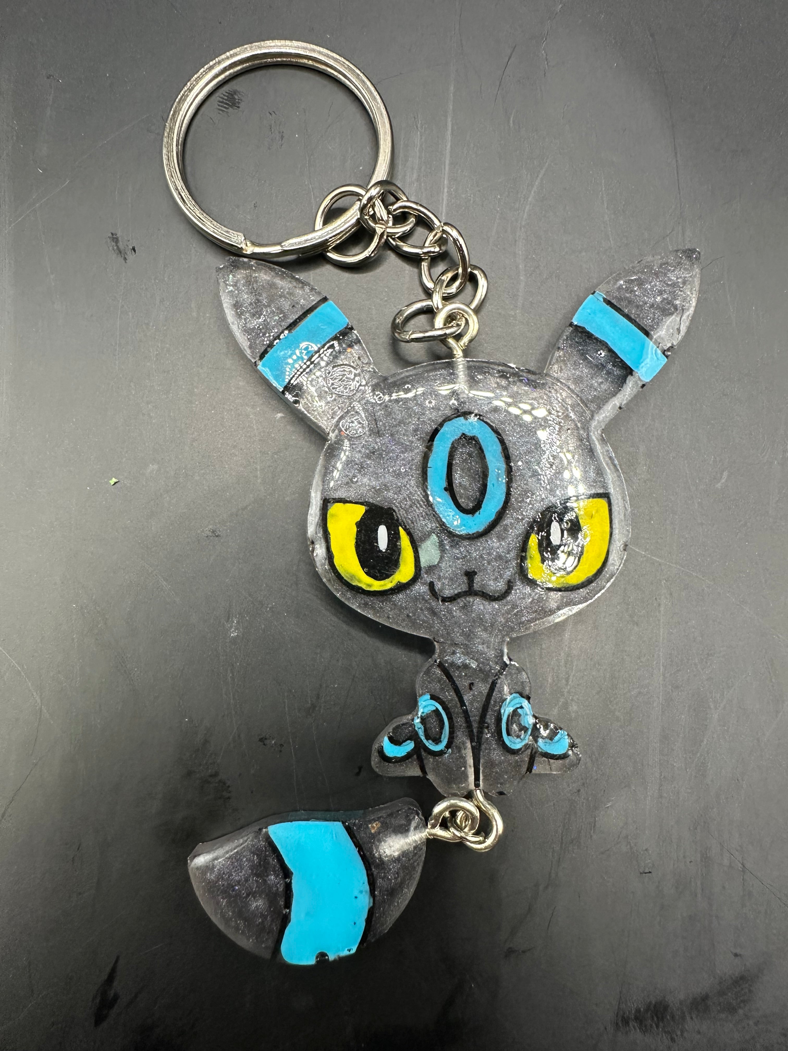 Chibi Umbreon Pokemon Handpainted resin Keychain