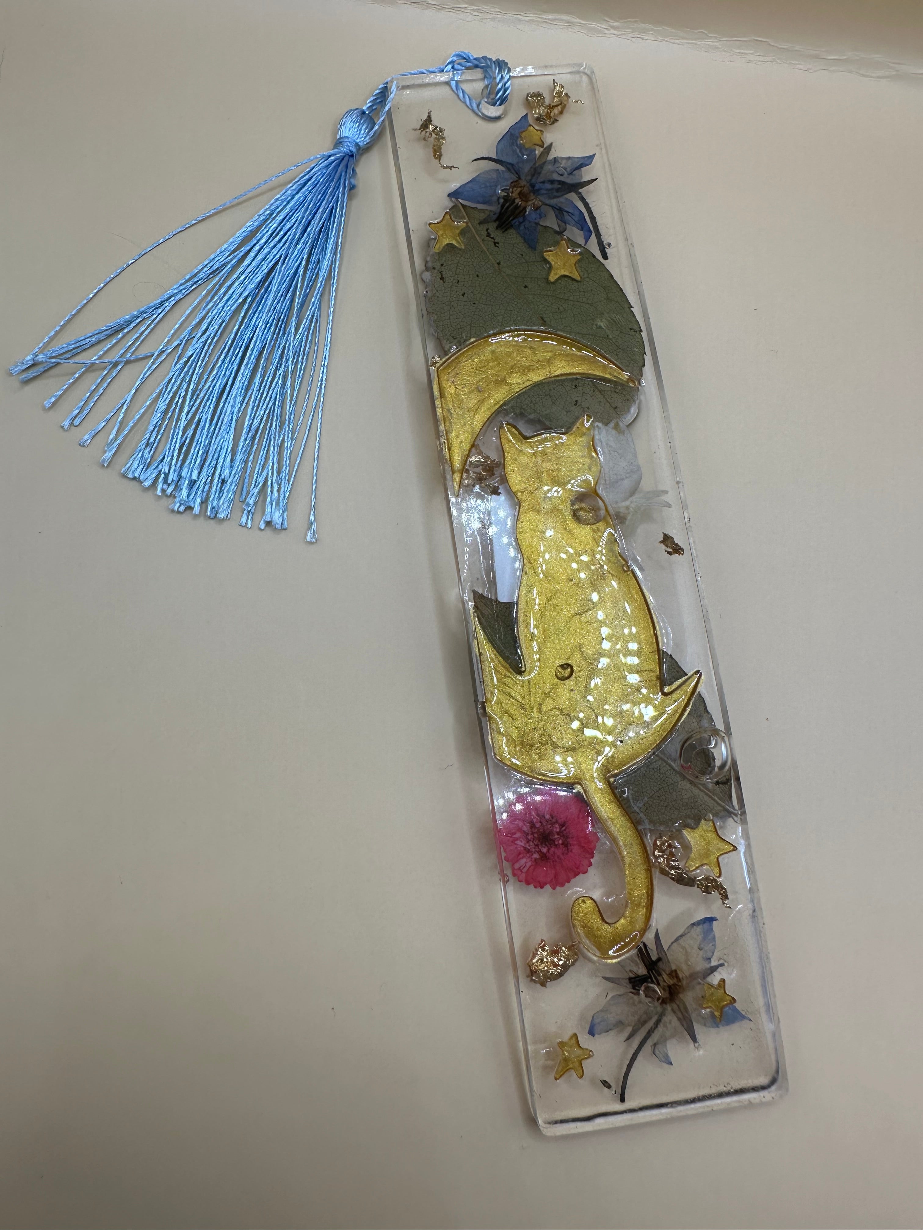 Handmade floral resin bookmarks